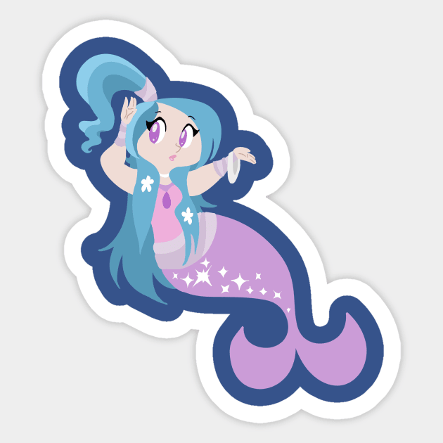 Blue and Pink Mermaid Sticker by saradaboru